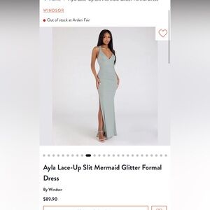 Elegant Glitter Formal Dress in Gray